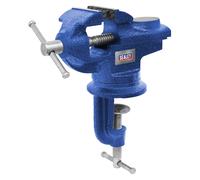 Torno Portátil De Banco Y Mesa Sealey De 50Mm Con Base Giratoria De 360° CV50