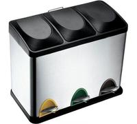 Toro 270233, 45 litros, rectangular, plástico, acero inoxidable, negro, acero inoxidable, con pedal, plástico