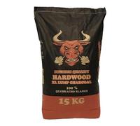 TORO - Carbón TORO para barbacoa, compuesto por quebracho blanco del Paraguay, ideal para cualquier tipo de cocción, el aroma realza sabores y perfumes, tamaño grande, 15 kg