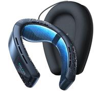 TORRAS Ventilador de cuello Al 2025, aire acondicionado Coolify Cyber, ventiladores de cuello portátiles que soplan aire frío 【No.1 más fresco y refrigeración inmersiva de 720°】 CA personal recargable
