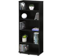 Torre de almacenamiento Unyqoos®, compacta: 5 estantes ajustables, tablero de partículas resistente, estantería elegante para sala de estar, dormitorio y oficina
