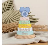 Torre de apilamiento personalizada para el nacimiento – Wusel Baby – Sin personalización