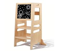 Torre de Aprendizaje de Madera para Niños,Regulable para Edades de 1-5 Años