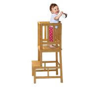 Torre de aprendizaje Montessori de Bambu natural