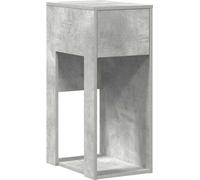 Torre de ordenador con cajón gris cemento 30x44x74 cm