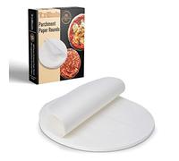 Tortillada - 200 piezas Papel de Horno Redondo 20cm - Hojas de Papel Pergamino Precortadas - Papel Antiadherente para Freidora de Aire, Horno y Pizza