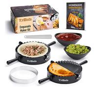Tortillada - Moldes para hacer empanadas / Juego de moldes para empanadas 7 piezas incl. Libro de recetas, cuencos para salsa, cortador de galletas, cuchillo