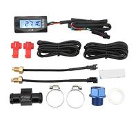 Torvex Indicador de motocicleta, voltímetro digital LCD, reloj termómetro con pantalla de temperatura y tiempo de voltaje para tablero de motocicleta de 12 V (20 * 1,0)