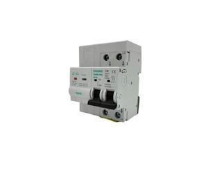 TOSCANO Vigivolt 10002881 COMBI-PRO-2P40, Protector Contra Sobretensiones Permanentes y Subtensión, Rearme Automático, Para Líneas Monofásicas y Bifásicas, Alimentación a 240VAC 6kA MCB 2X40A, Blanco
