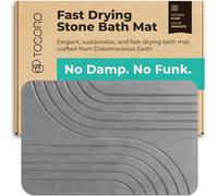 TOSORO Alfombrilla de baño de Piedra, Alfombra Antideslizante de Tierra de diatomeas para Ducha, Secado rápido y Absorbente, diseño Elegante y Moderno, fácil de Limpiar, 60 x 38 cm, Color Grafito
