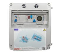 Tosun Cuadro Eléctrico Piscina Trifásico 0,5CV con Contactor y Reloj, Estanco IP65, ABS Gris, para Clorador