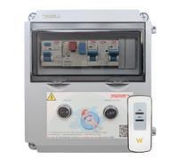 Tosun Cuadro Eléctrico Piscina WPC060O-C 60W 12V con Mando para Clorador y Bomba 1CV Reloj Filtración