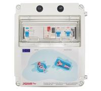 Tosun Cuadro Eléctrico Trifásico Piscina 1CV, Guardamotor 4-6.3A, Reloj Programador y Apto Clorador, ABS, 380V