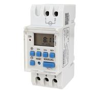 Tosun Temporizador Digital Programable Semanal THC-15A, Interruptor Horario 16A 230V para Carril DIN, Blanco