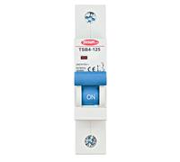 TosunLux Interruptor Magnetotérmico 1P 125A Curva C 6kA Disyuntor Unipolar Carril DIN Plástico Gris TSB4-125