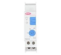 Tosunlux THC18 Temporizador de Escalera, Interruptor Carril DIN 16A, Rango 30s-20min, ABS Blanco, 230V