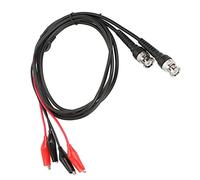 Tosuny Cable de Prueba de Osciloscopio con Pinza de Cocodrilo Doble |Paquete de 2 Cables BNC Q9 para Conexión de Sonda de Osciloscopio