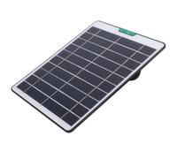 Tosuny Cargador Solar para Cámara de Timbre, Panel Solar Portátil de Silicio Monocristalino de 5 W 5 V con Interfaz de, para Cámaras de Seguridad y Sistemas de Monitoreo de Timbre de (BLACK)