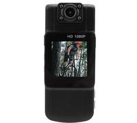 Tosuny Mini Cámara Corporal, Cámara Corporal 1080P con Pantalla IPS de 1,5, Detección de Movimiento, Visión Nocturna, Lente Giratoria de 180°, Videocámara Portátil para Exteriores