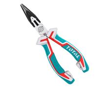 TOTAL - Alicate Boca Plana - 160 mm - Adecuado Para Electricistas - Agarre Firme de Piezas Pequeñas - Para Trabajos de Precisión - Fabricado en Cromo Vanadio - Mango Bimaterial