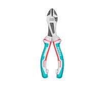 TOTAL - Alicate de Corte Reforzado | 180 mm | Alta Capacidad | Protección Anticaídas | 30% Más de Fuerza | Fabricado en Cromo Vanadio | Mango de Fibra en 3 Materiales