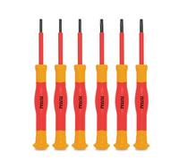 TOTAL - Juego de 6 Destornilladores Aislados - Cromo Vanadio - Certificación estándar VDE - Voltajes de hasta 1000 V - Para Trabajos Eléctricos