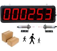 Totalizador digital automático de doble sonda: contador de pantalla LED cuenta hasta 999999, distancia de detección de 0 a 20 m para uso industrial