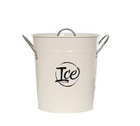 TOTIKI Cubitera Metal Cubo De Hielo Almacenamiento Fruta Bebida Fría Mango Pala para Cerveza Champán Vino de Refrescos(Beige)
