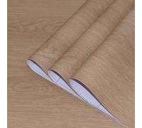 TOTIO 122 cm x 5 m papel pintado autoadhesivo extra ancho en grano de madera impermeable 3D haya grano marrón marrón sin burbujas diseño mate engrosado para muebles de cocina,mesas puertas