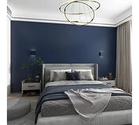 TOTIO Papel pintado autoadhesivo azul extra ancho de ancho completo de 48 x 157 pulgadas para dormitorio, sala de estar, protector contra salpicaduras, mate, grueso, impermeable, resistente al aceite