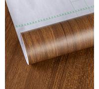 TOTIO Película adhesiva de grano de nuez para muebles y puerta, papel pintado marrón, 40 cm x 3 m, mate, espesamiento, impermeable, bricolaje, vinilo decorativo