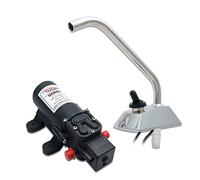 TOTMOX Bomba de agua RV, bomba eléctrica autocebante de 12 V con válvula giratoria de 360°, 35 PSI 3,5 Amp, 4,3 LPM, adecuada para RV Marine Yacht Caravan Cocina Baño