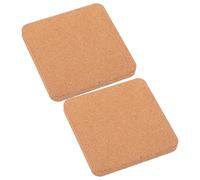 Totority 2 Piezas Tablón de Anuncios de Corcho, Tablero de Mensajes Decorativo sin Marco, 6x6 Pulgadas, Color Caqui, Protege la Pared y Fija Chinchetas, para DIY y Manualidades