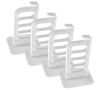Totority 4 Piezas Perchero de Pared, Plástico Blanco, Plegable | Tendedero de Múltiples Agujeros, para Balcón y Zona de Lavado, Colgadores Adhesivos y Ganchos de Ropa