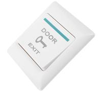 Totority Pulsador de apertura de puerta con reajuste automático, botón del timbre de la puerta, placa de montaje en pared para control de acceso