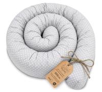 Totsy Baby Almohada para Dormir de Lado algodón 300 cm Algodón - cojin Cervical Enrollable Lavable Cojines Grandes Almohada para el Cuerpo Oeko-Tex Lunares en Gris