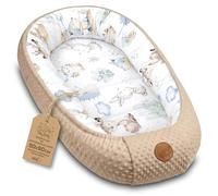 Totsy Baby Nido bebé recién Nacido 90x50 cm - Reductor Cuna Cuco de colecho Minky Winter cálido Capullo Ideal para moisés, góndola y Viaje Erizo Caqui