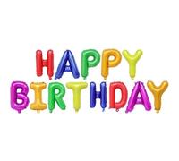 Tourima Rainbow Happy Birthday Globos Banner,Happy Birthday Globo Guirnalda de 40 cm Colorido Happy Birthday Globo de Helio Globo de Cumpleaños Banner para Cumpleaños Fiesta