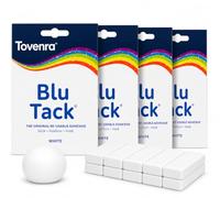 Tovenra Blu Tack White Tack - Masilla adhesiva reutilizable (4 unidades)