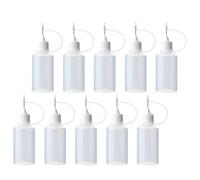TOVINANNA 10 Botellas Multiusos Punta de Aguja de Plástico y Metal, Capacidad 30ml, Fáciles de Exprimir para Pegamento Líquido en Manualidades Color Aleatorio