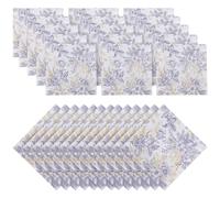 TOVINANNA 100 Hojas Servilletas Decorativas Cuadradas Diseño Floral Impresas Tinta Alimentaria, Suaves y Cómodas para Cenas y Entretenimiento Diario, Paquete