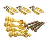 TOVINANNA 20 Unidades Tapa de Poste de Metal Dorado M4 para Balaustres de Barandilla de Vidrio, Conector de Hierro para Montaje Rápido en Gabinetes y Ensamblaje de Muebles