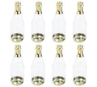 TOVINANNA Caja de Obsequio Portátil para Dulces 8 Botellas Modelo de Vino Espumoso Transparente Tamaño Grande 148Mm X 52Mm Color Dorado Claro Adecuado para Bodas y Fiestas