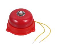 TOVINANNA Campana de Alarma Eléctrica Montaje Versátil y Fácil Instalación Roja para Estación y Escuela , Timbre Manual contra Incendios Alarma de Seguridad Industrial