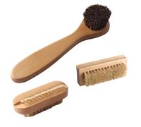TOVINANNA Cepillo Quitamanchas de Madera Cerdas de Jabalí, Paquete de 3 Piezas para Limpieza Fuerte de Uñas y Manos, Compacto y Ligero para Uso Diario