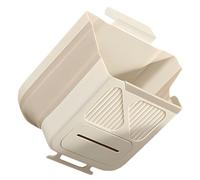 TOVINANNA Cubo de Basura Colgante Papelera Colgante de Armario 10l Plegable PP sin Tapa Beige para Puertas de Armario, Cocina y Cubo de Basura de Cocina