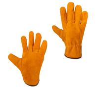 TOVINANNA Guantes y Procesamiento Farmacéutico para Trabajos de Soldador Diseño Corto de Soldadura de Cuero de Vaca Aislamiento Térmico, Resistentes al Calor y Cálidos