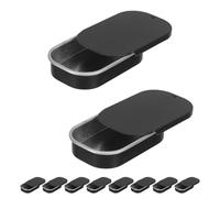 TOVINANNA Latas de Metal con Tapa Deslizante, Caja de Lata de Almacenamiento Pequeña 53x34x11 Mm, Envases Portátiles para Bálsamo Labial y Perfume Sólido, Set de 10 Unidades Negro