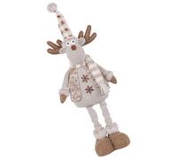 TOVINANNA Muñeco de Peluche Navideño Estirable Diseño de Reno de Tela y Algodón PP, Adorno Creativo para Decoración de Escritorio en Navidad