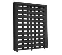 TOVINANNA Rejilla de Drenaje de Canal Tapa de Drenaje de Canal de Resina Plástica, Negra, Rectangular, Diseño de Rejilla Encajable, Evita el Reflujo de Agua, para Bordillos y Jardines